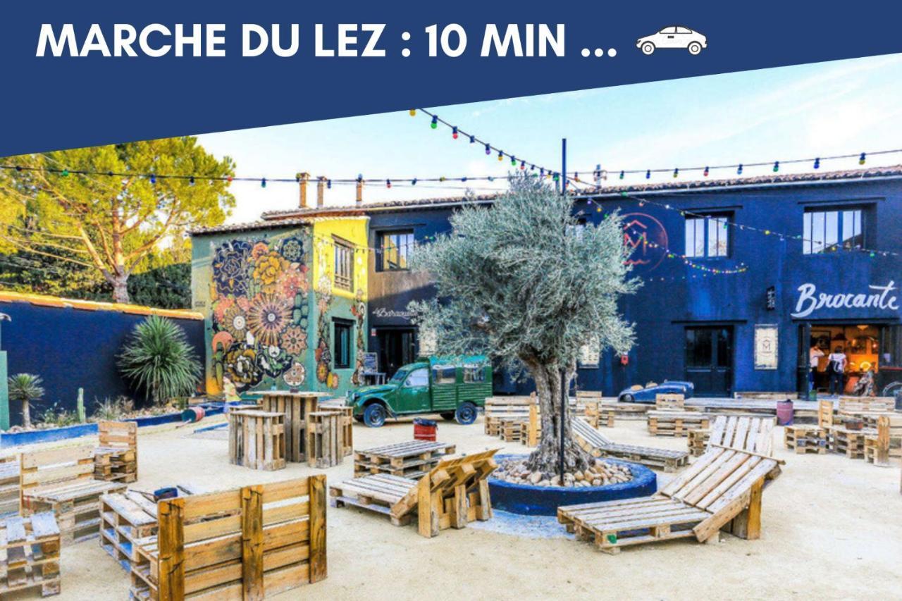 NEW Jungle Lake - Clim - WIFI - Draps&serviettes - BBQ - 10' des plages Lattes Exterior foto